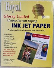 Royal Brites Ink Jet High Gloss Photo Printer Paper 50 Sheet Glossy 8.5