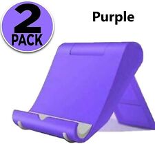 Purple 2 Pack Cell Phone Tablet Holder Stand Dock Cradle Adjustable Plastic picture