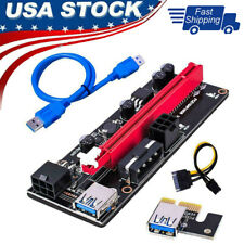 NEW VER009S PCI-E Riser Card PCIe 1x to 16x USB 3.0 Data Cable GPU Mining USA picture