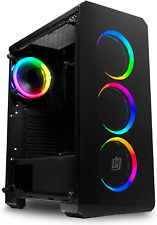 Deco Gear Mid-Tower PC Gaming Computer Case 3-Sided Tempered Glass and LED Ligh picture