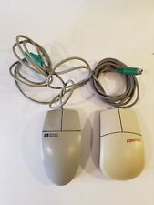 pair of vintage trackball mice computer mouse hp m-s34, compaq mus9j picture