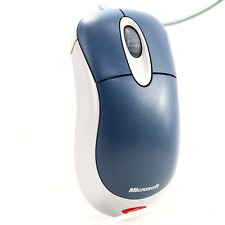 Microsoft Vintage Optical Mouse 3 Button Scroll USB Blue w/ Warranty & Fast Post picture