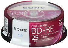 20 Sony Blank Blu-ray Discs 25GB 2x BD-RE bluray 20BNE1VJPP2 Spindle picture