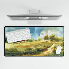 Watercolor Painting Desk Mat Vintage Country Art Style Computer Mouse Pad Games picture
