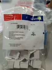 Leviton CAT 41084-BW SAN 142 QuickPort Snap-In Blank Module - Bag of 10 - NEW picture