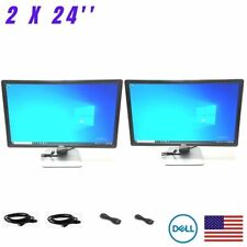 Dual 2x Dell P2412Mb 24inch 1080P VGA LED Monitor W/ Stands & Cables (Grade A) picture