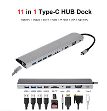 11-In-1 Type C HUB to 3.0 USB Card Reader HDMI 4K RJ45 USB HUB For MacBook  picture