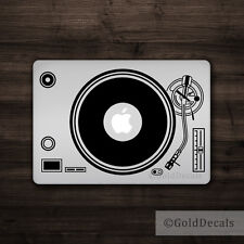 DJ Turntable - Mac Apple Logo Laptop Vinyl Decal Sticker Macbook Music Record picture