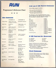 RUN Programmer's Reference Chart For the Commodore C-64 & C-128 1986 picture