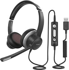 Mpow Wired Headset Over Ear USB Headphone Mic For PC Laptop Calling Center Skype picture