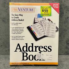 New/Sealed Pro Venture The Easy Way To Create Address Book Works windows 95 /98 picture