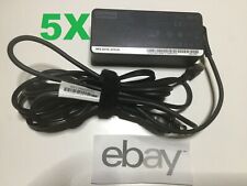 LOT OF 5 Lenovo 65w USB-C ADLX65YLC2A Power Charger Adapter w/ Power Cable OEM picture