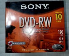 10-Pack  SONY 120 Min  4.7GB  1-2x  Blank DVD-RW Disc New  picture