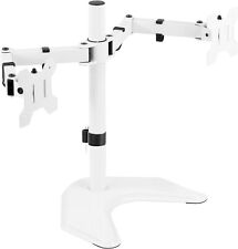 VIVO White Dual Monitor Articulating Desk Stand Mount, Fits Up to 27