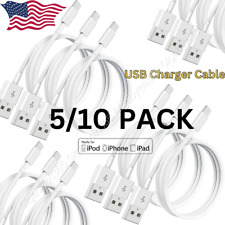 5/10PACK Lot USB Fast Charger Cable 3Ft 6Ft For Apple iPhone 14/13/12/11/8/6/SE picture