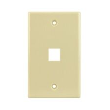 Construct Pro Single-Gang 1-Port Keystone Wall Plate (Ivory) picture