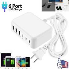 Fast USB-C Wall Charger 6-Port USB Hub Charging Station PD+QC3.0 Power Adapter picture
