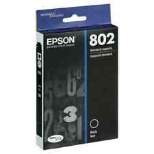 New Sealed Genuine Epson DuraBrite 802 Standard Ink Cartridge Black EXP 12/2023 picture