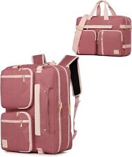seyfocnia Convertible 3 in 1 Laptop Backpack,Messenger Backpack A-pink-17.3  picture
