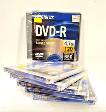 Memorex DVD-R 4.7GB Single Sided 120 Min 650 NM - LOT OF 6 - BRAND NEW SEALED picture