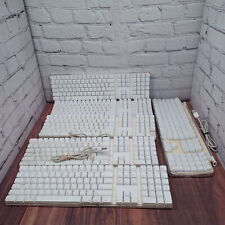 Lot of 6 Vtg Apple Macintosh Pro Wired + Wireless Keyboards Clear White UNTESTED picture