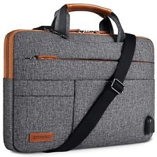 17 Inch Multi-Functional Laptop Sleeve Business Briefcase Messenger Bag With U picture