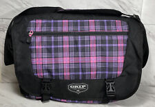 Large Grip High Sierra Messenger Shoulder Bag Purple Pink Plaid Black Laptop Bag picture