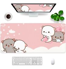 Pink Mouse Pad Cat XXL Kawaii Gaming Mouse Pad Animal Theme picture