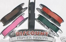 Olivetti Lettera 31 Typewriter Ribbons - Pink Purple Red Green Black Ink (5 pk) picture