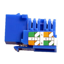 Cat6 Keystone Jacks in Blue 15 Pcs Pack Fast Free Same Day Shipping USA Seller picture