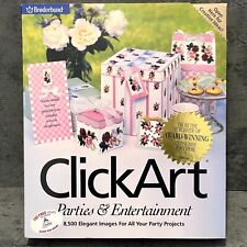 New Sealed Clickart Parties & Entertainment by Broderbund PC CD ROM Vintage picture