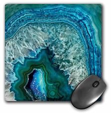 3dRose Image of Luxury Aqua Blue Marble Agate Gem Mineral Stone MousePad picture