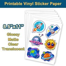 A4 Printable Vinyl Sticker Paper Self Adhesive Custom Label Inkjet Laser 8.5x11 picture