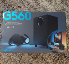 New Logitech G560 LIGHTSYNC Gaming Speakers w/Game Driven RGB Lighting-MSRP $199 picture
