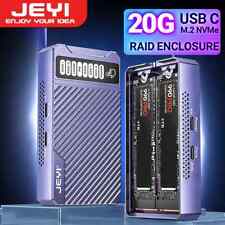 JEYI Dual Nvme 2-Bay Hardware RAID Enclosure,20Gbps for RAID0/RAID1/Large/JBOD picture