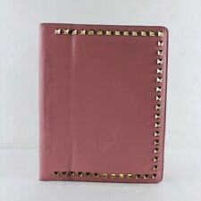 pre-loved authentic VALENTINO GARAVANI pink leather ROCK STUD tablet case folio picture