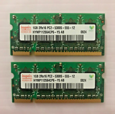 (LOT X2) Hynix 1GB SODIMM 2Rx16 PC2-5300S HYMP112S64CP6-Y5 AB Laptop Memory RAM picture