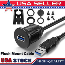 Male To Female Flush Mount Car Extension Cable For Truck Boat Dashboard USB 3.0 picture
