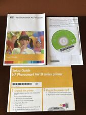 Nice Manual, Setup Guide, & CD Only HP A610 Series PHOTOSMART HP Booklet picture