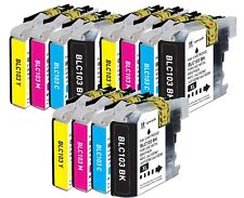 12 PK Quality Ink Set w/ Chip fits Brother LC101 LC103 MFC J470DW J285DW J450DW picture