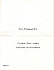 Original Manual for Lisa 1 Upgrade to Lisa 2 - 7 Pages - NOT A COPY picture