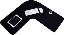 Amylove L Shaped Mouse Pad Corner Desk Waterproof Pad, Large, Black  picture