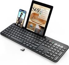 2.4G USB and Bluetooth Wireless Keyboard with Tablet Holder for Multi Devices picture