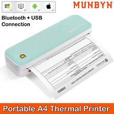 MUNBYN A4 Bluetooth Thermal Printer Portable Wireless Home Travel Mobile Printer picture