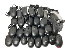 Lot of 28 Optical USB Mouse Mice Black Mixed Brand HP Logitech Dell Microsoft picture