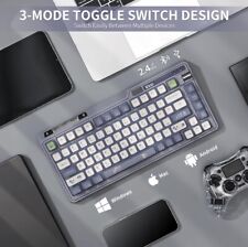 KZZI K75 PRO RGB 75% Wireless Gasket Mechanical Keyboard Triple Mode Knight Gray picture
