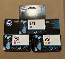 x3 New OEM HP 951 Ink color Combo 3 Three Pack Sealed BOX Exp 17-18 picture