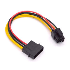 4 Pin Molex to 6 Pin PCI-Express PCIE Video Card Power Converter Adapter Cable picture