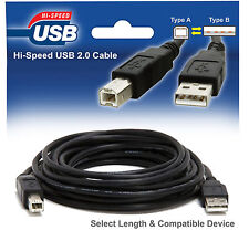 Shielded Hi-Speed USB 2.0 Cable Type A to B Long Cord for Printer Scanner 61015F picture