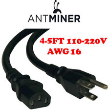 BITMAIN Antminer APW3 PSU Power Supply Cord Cable HEAVY AWG16 L3+ S9 4.5FT picture